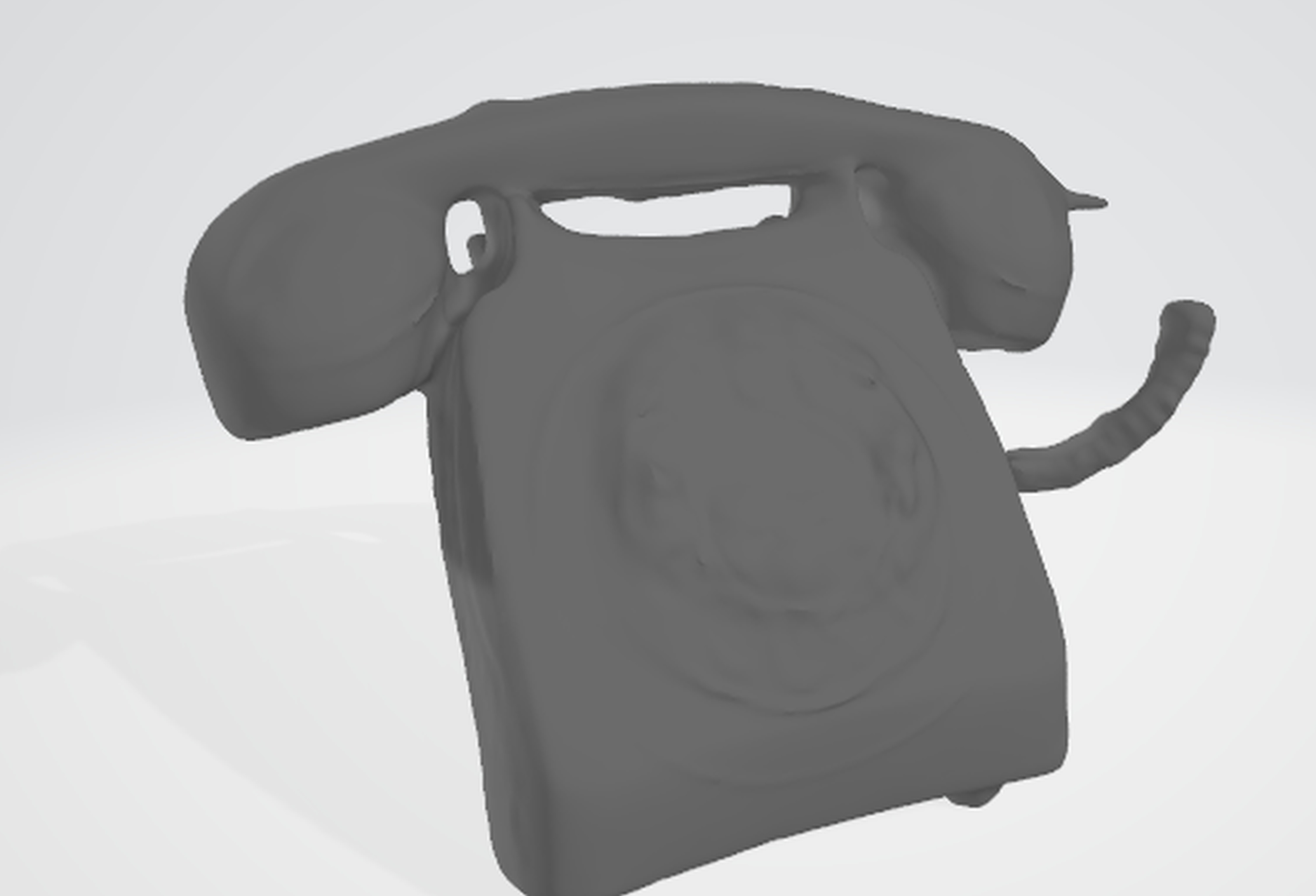 Antique Phone 3D Asset 3D model_1