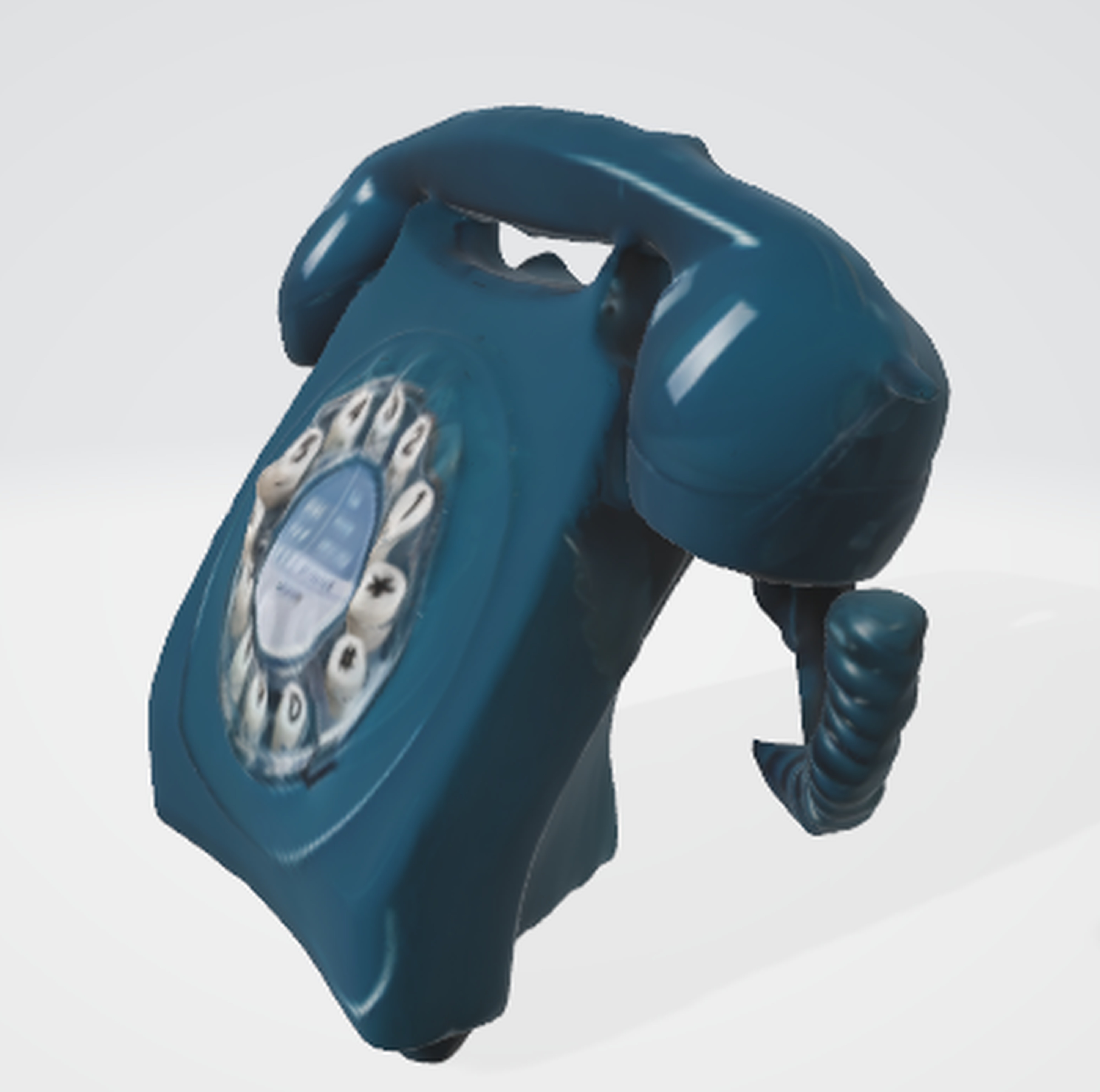 Antique Phone 3D Asset 3D model_3