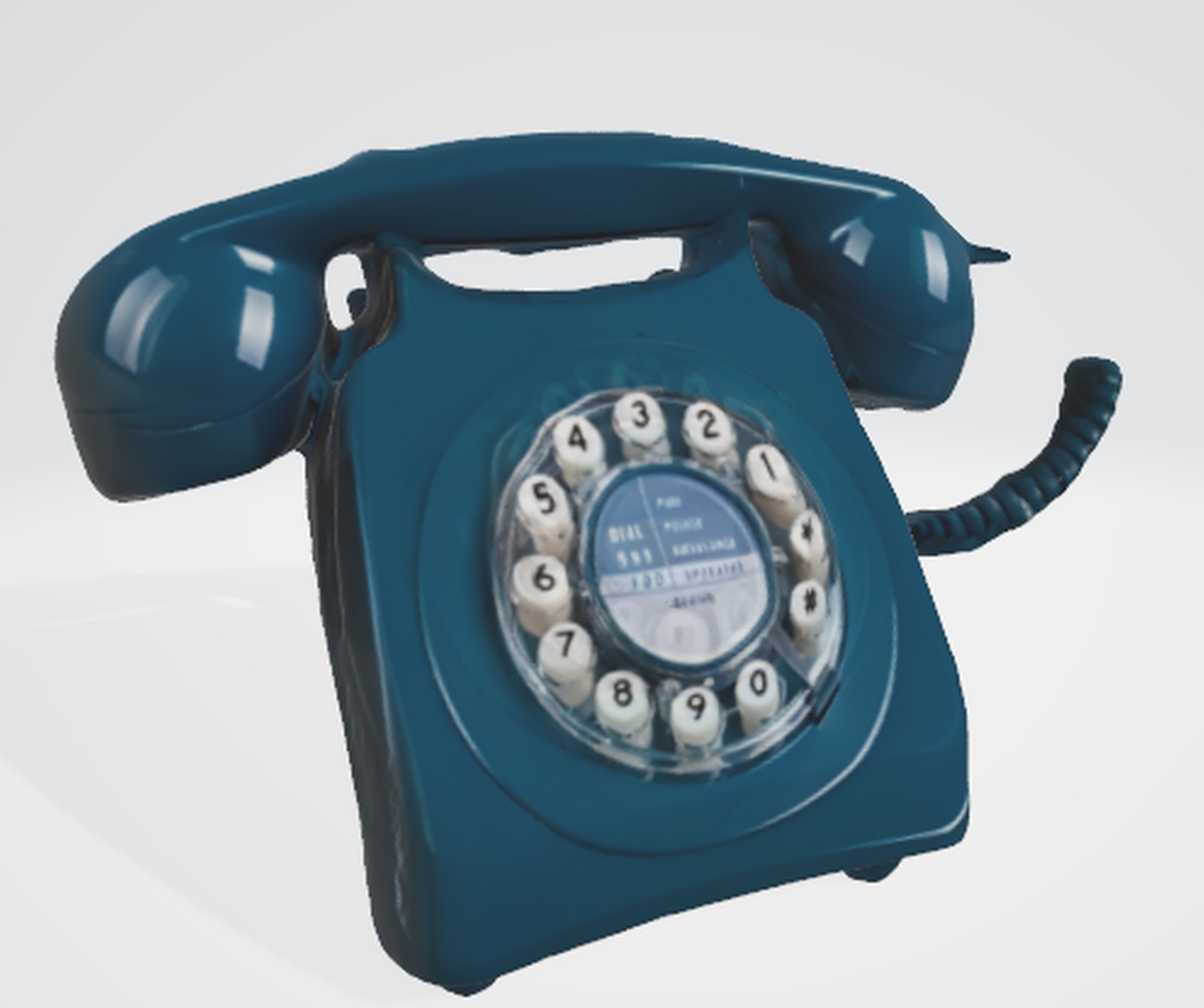 Antique Phone 3D Asset 3D model_2