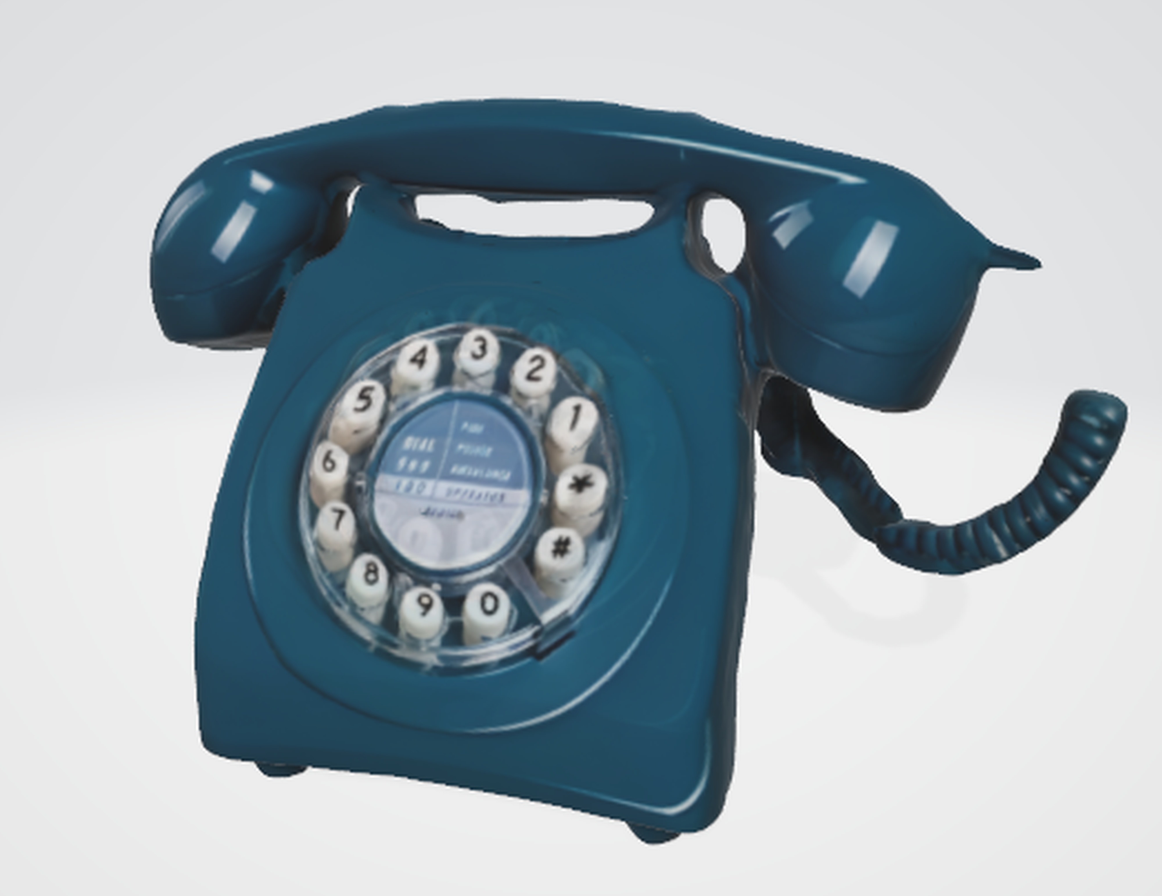 Antique Phone 3D Asset 3D model_4