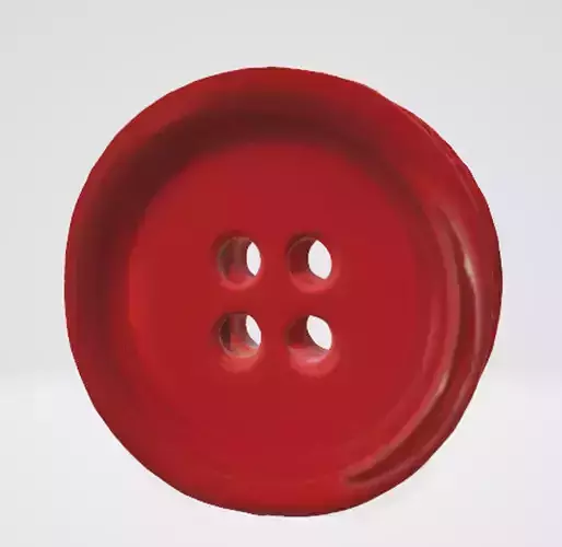 Simple Red Button 3D Asset