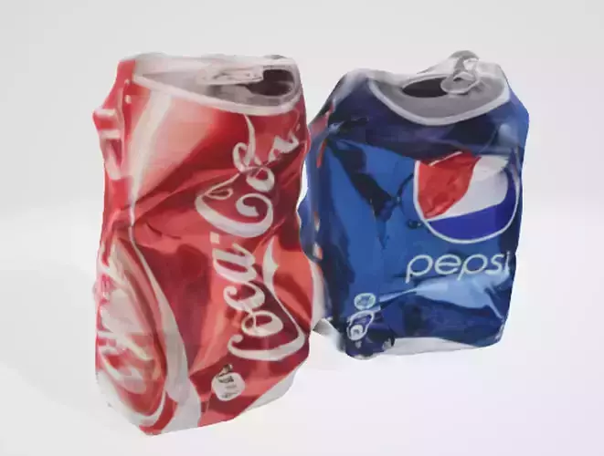 Crushed Can 3D Model 3D model