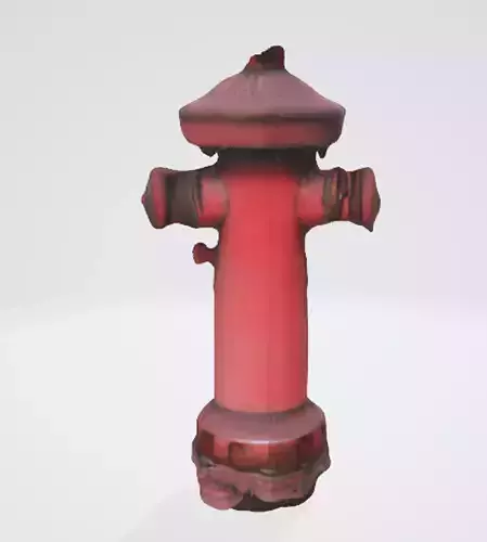 Classic Red Fire Hydrant 3D Asset