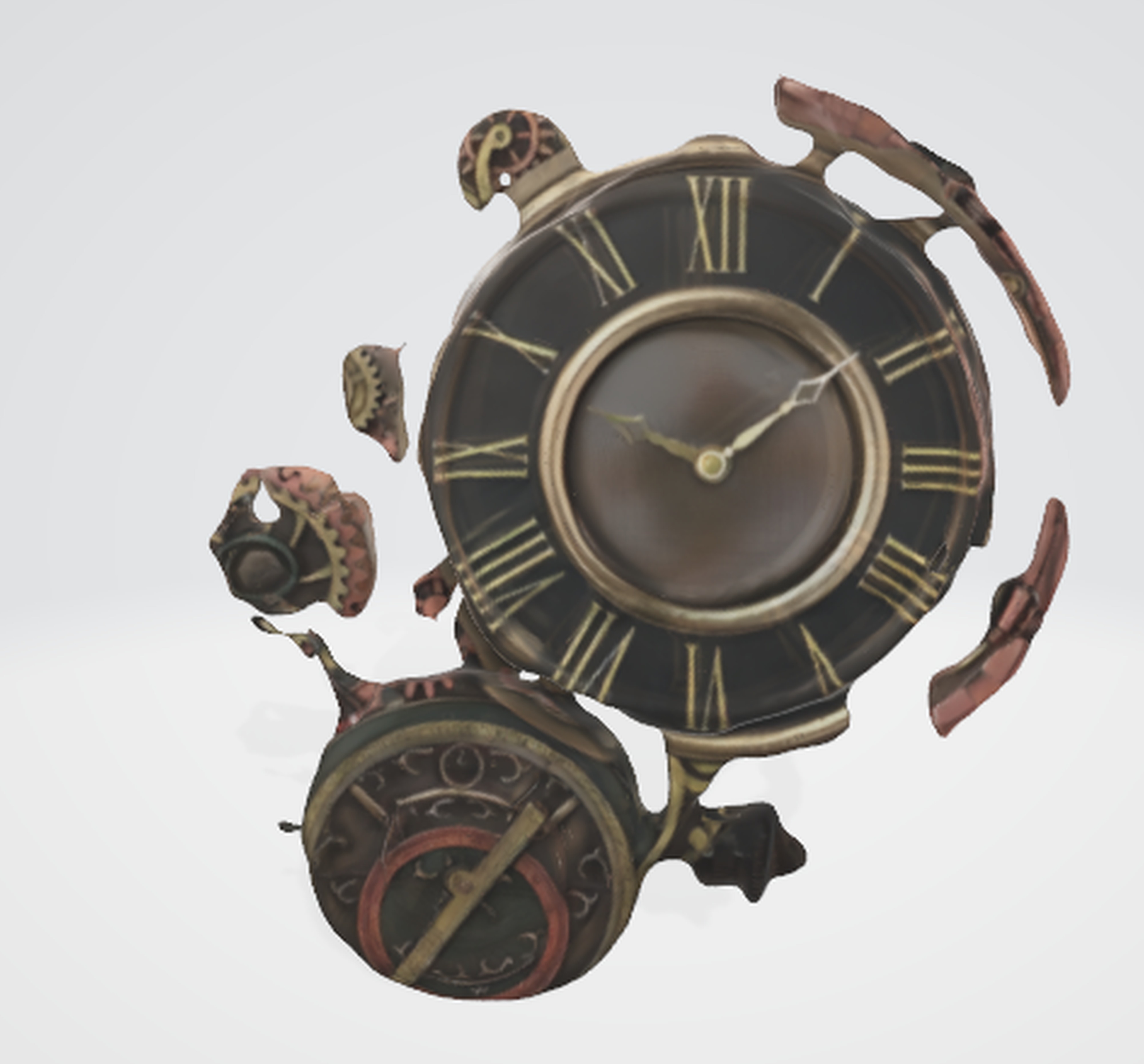 Steampunk Time Mechanisms 3D model_2