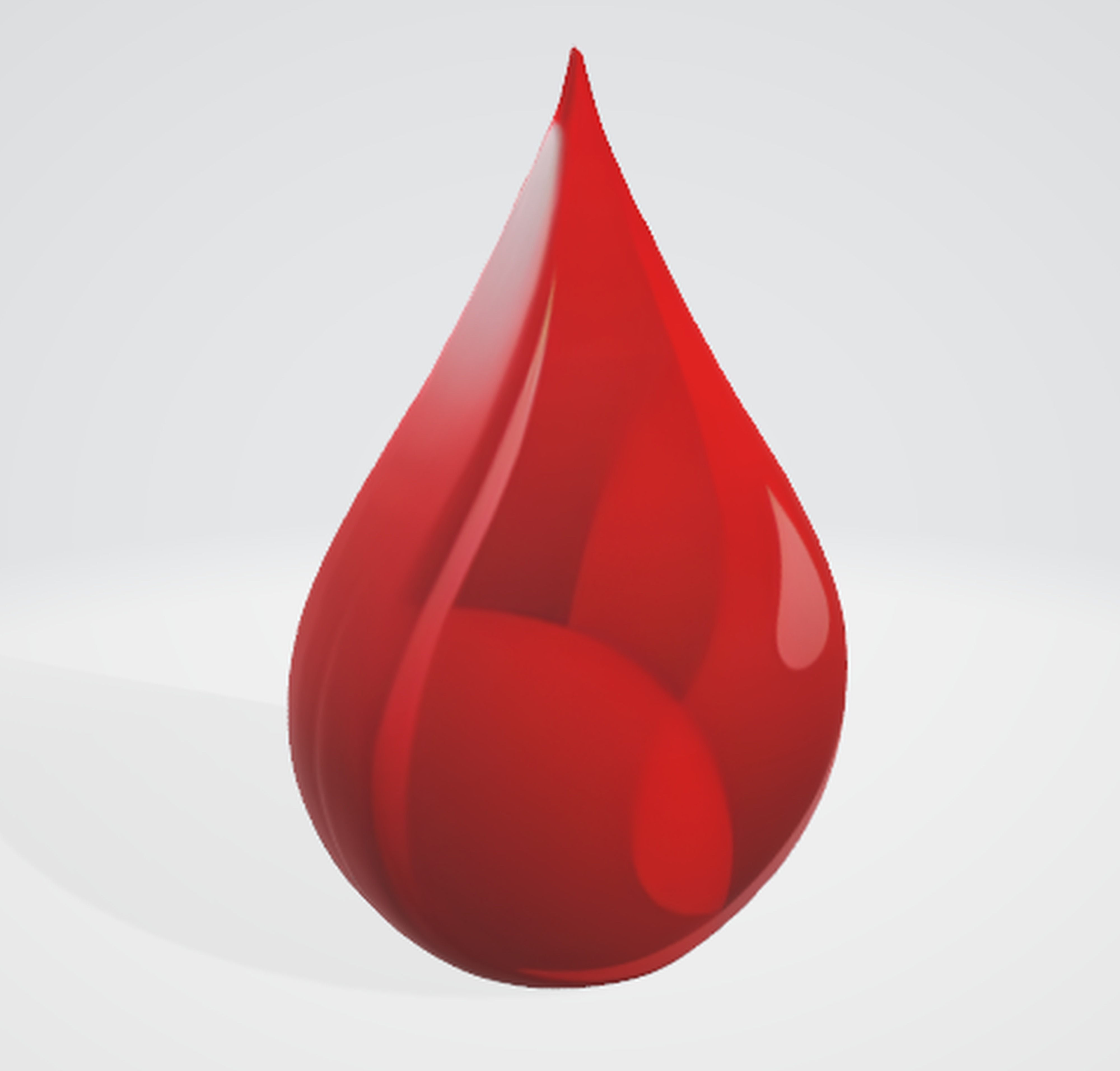 Cartoon Blood Drop 3D model_2