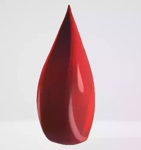 Cartoon Blood Drop 3D model