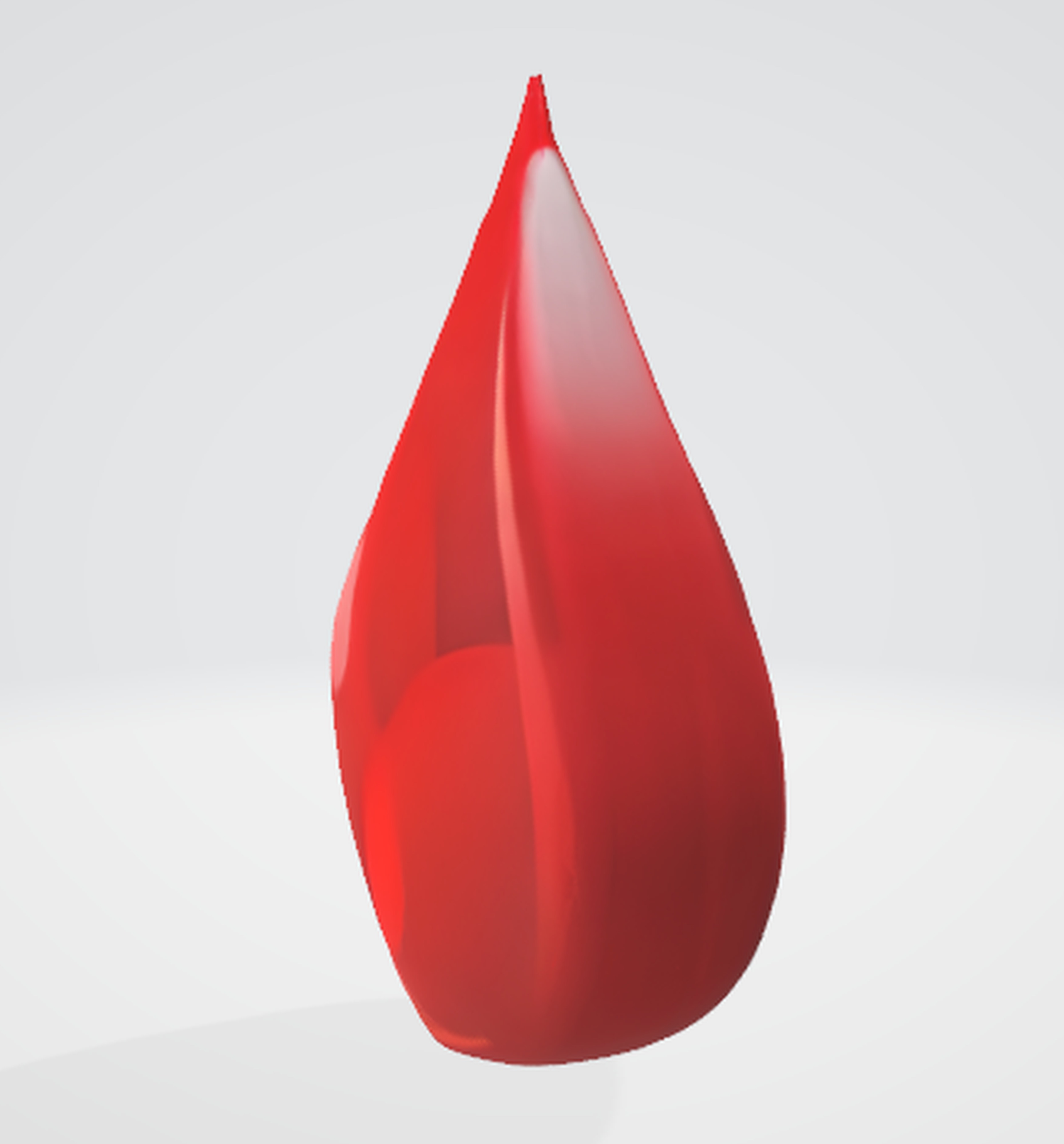Cartoon Blood Drop 3D model_1