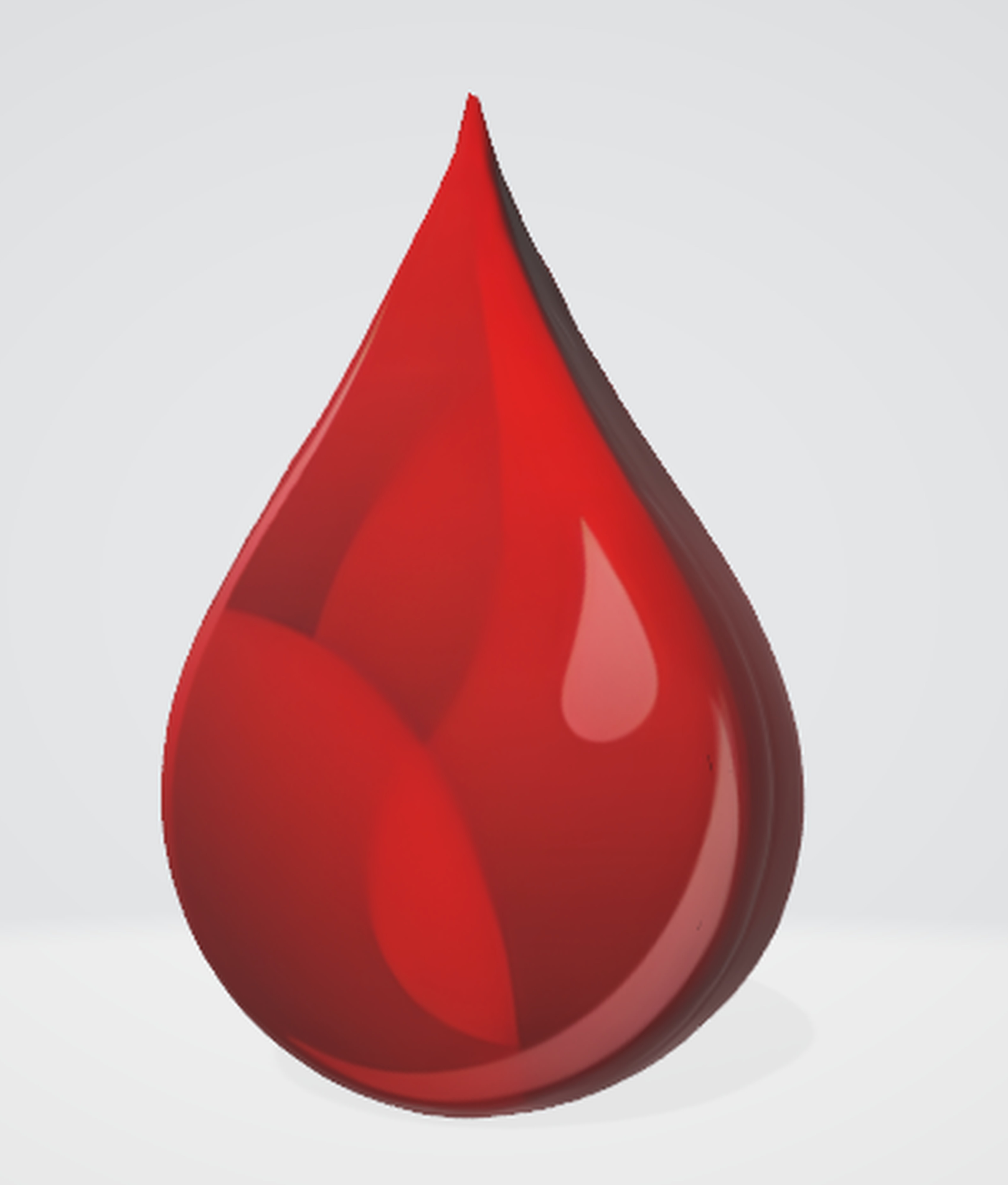 Cartoon Blood Drop 3D model_3