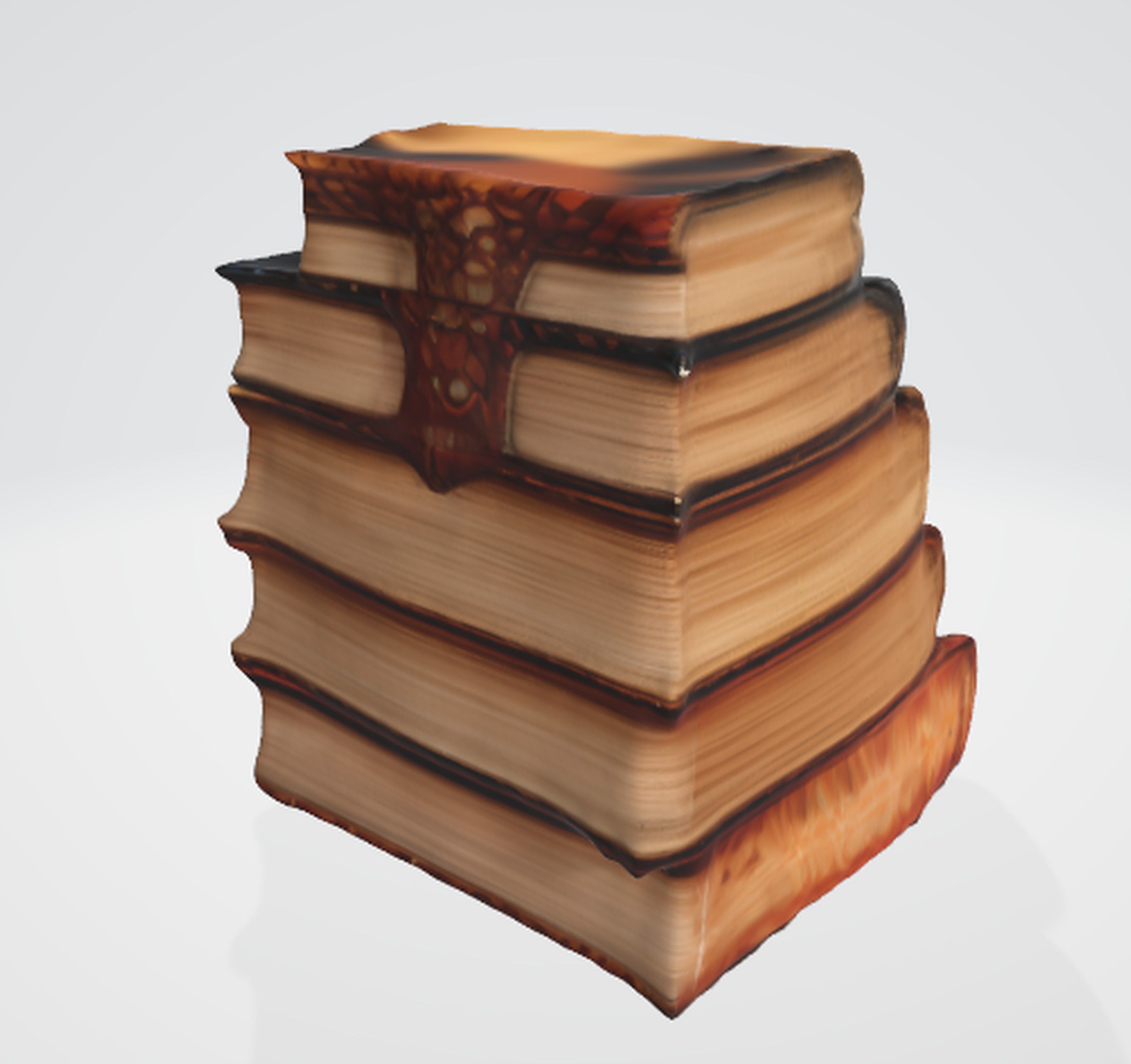 Charming Pile of Books Perfect for Any Scene 3D model_5