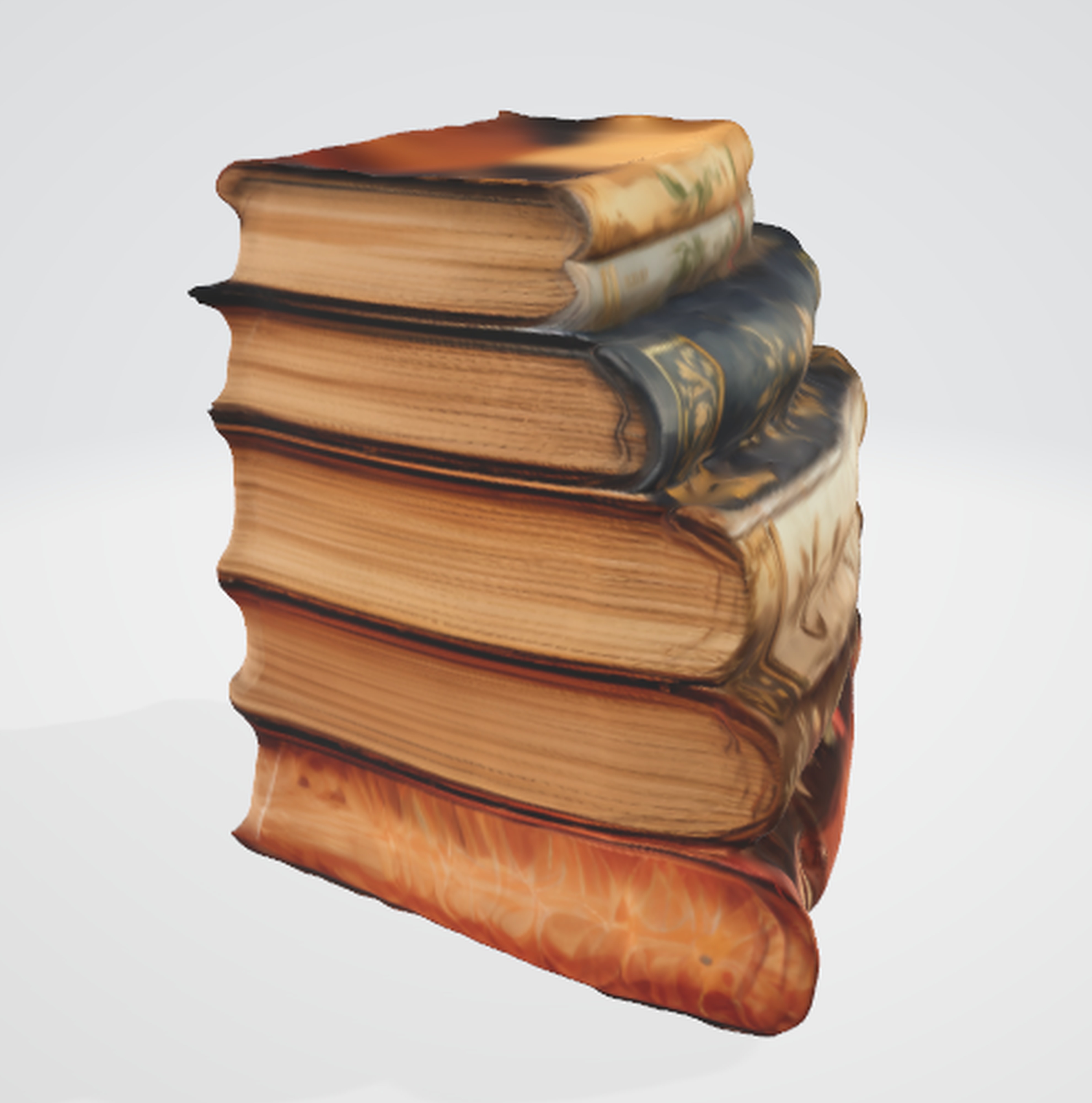Charming Pile of Books Perfect for Any Scene 3D model_2