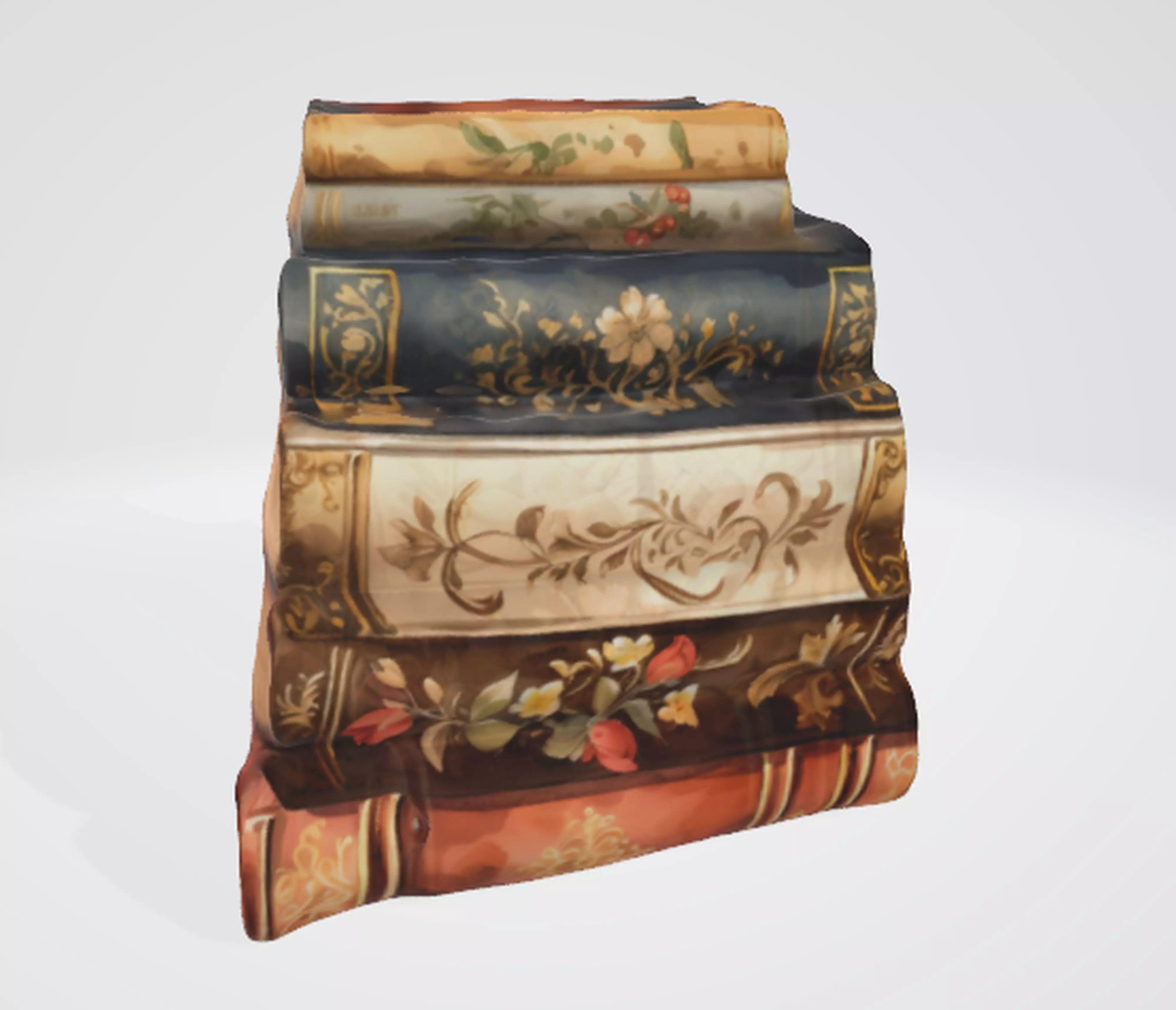 Charming Pile of Books Perfect for Any Scene 3D model_0