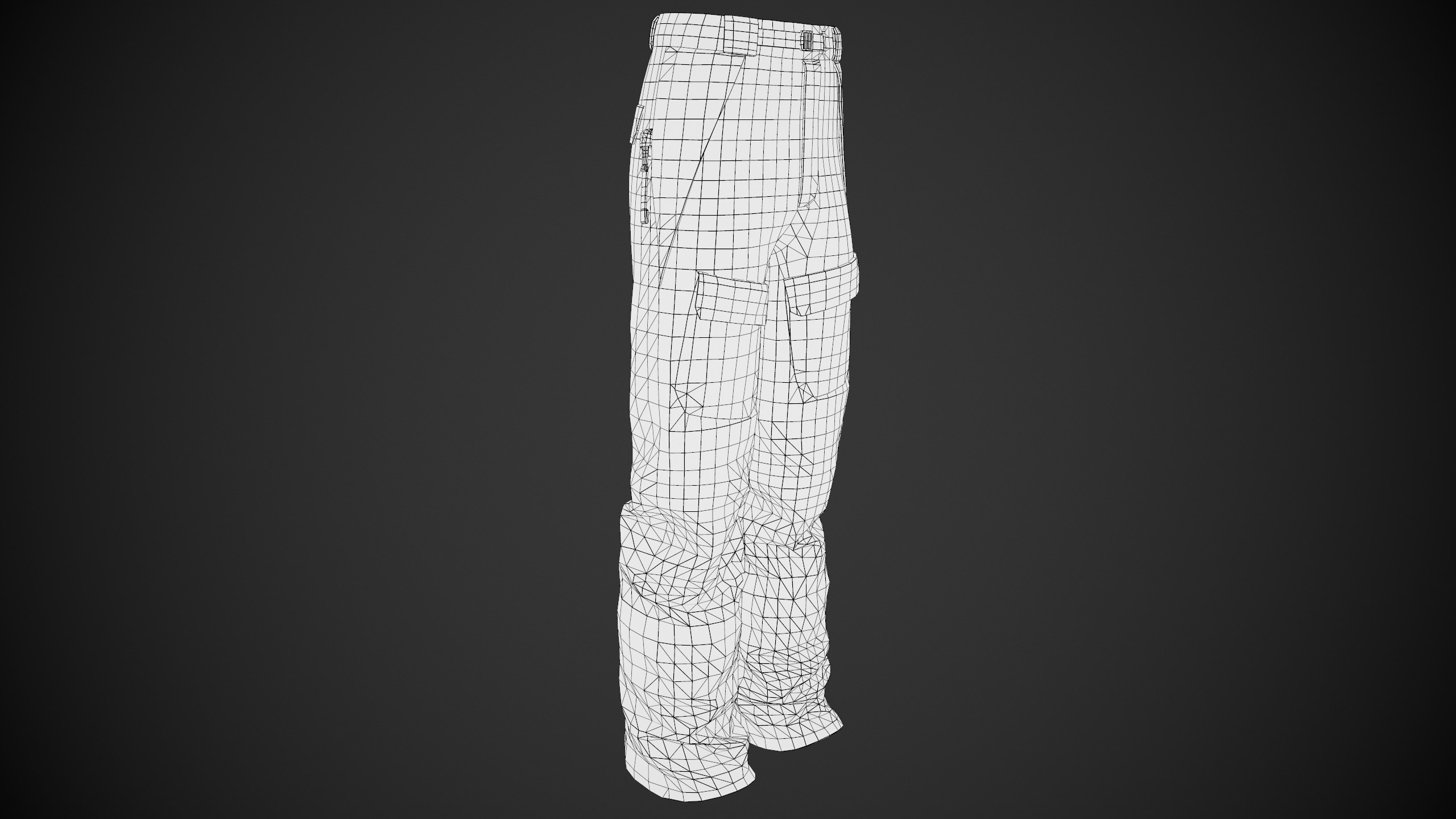 Red Snowboard Pants Style 3 Low-poly 3D model_17