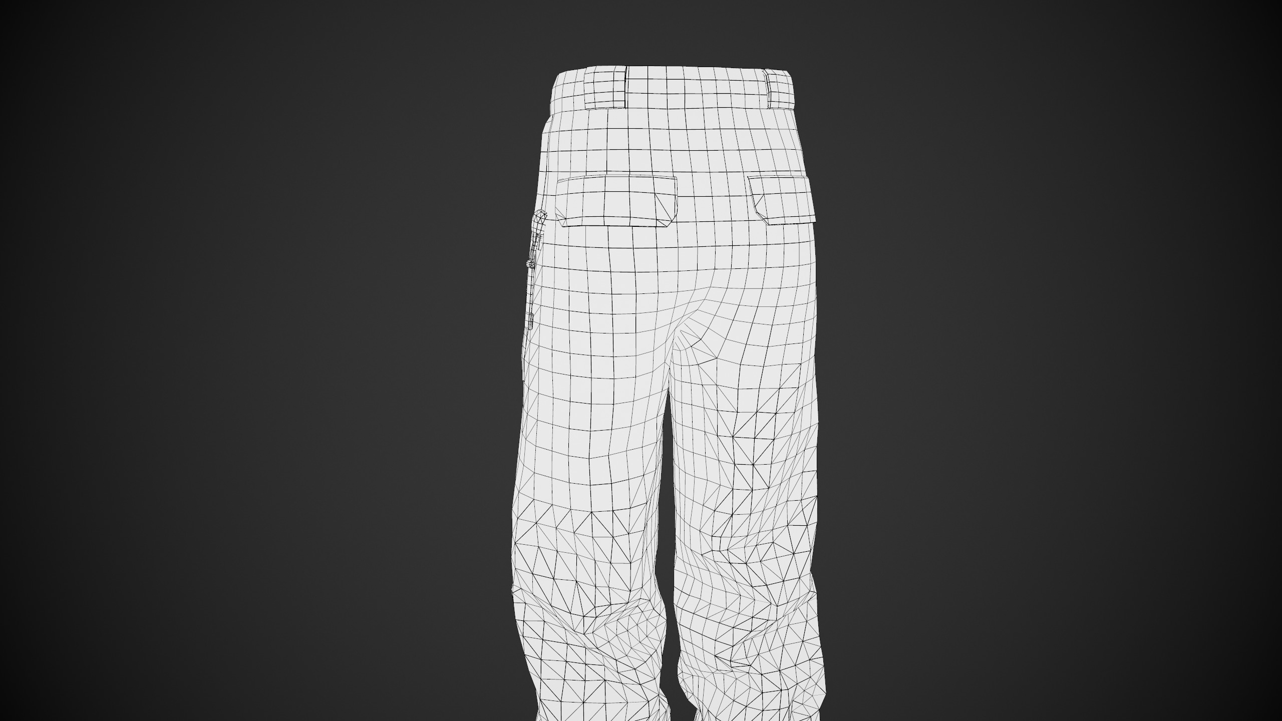 Red Snowboard Pants Style 3 Low-poly 3D model_14