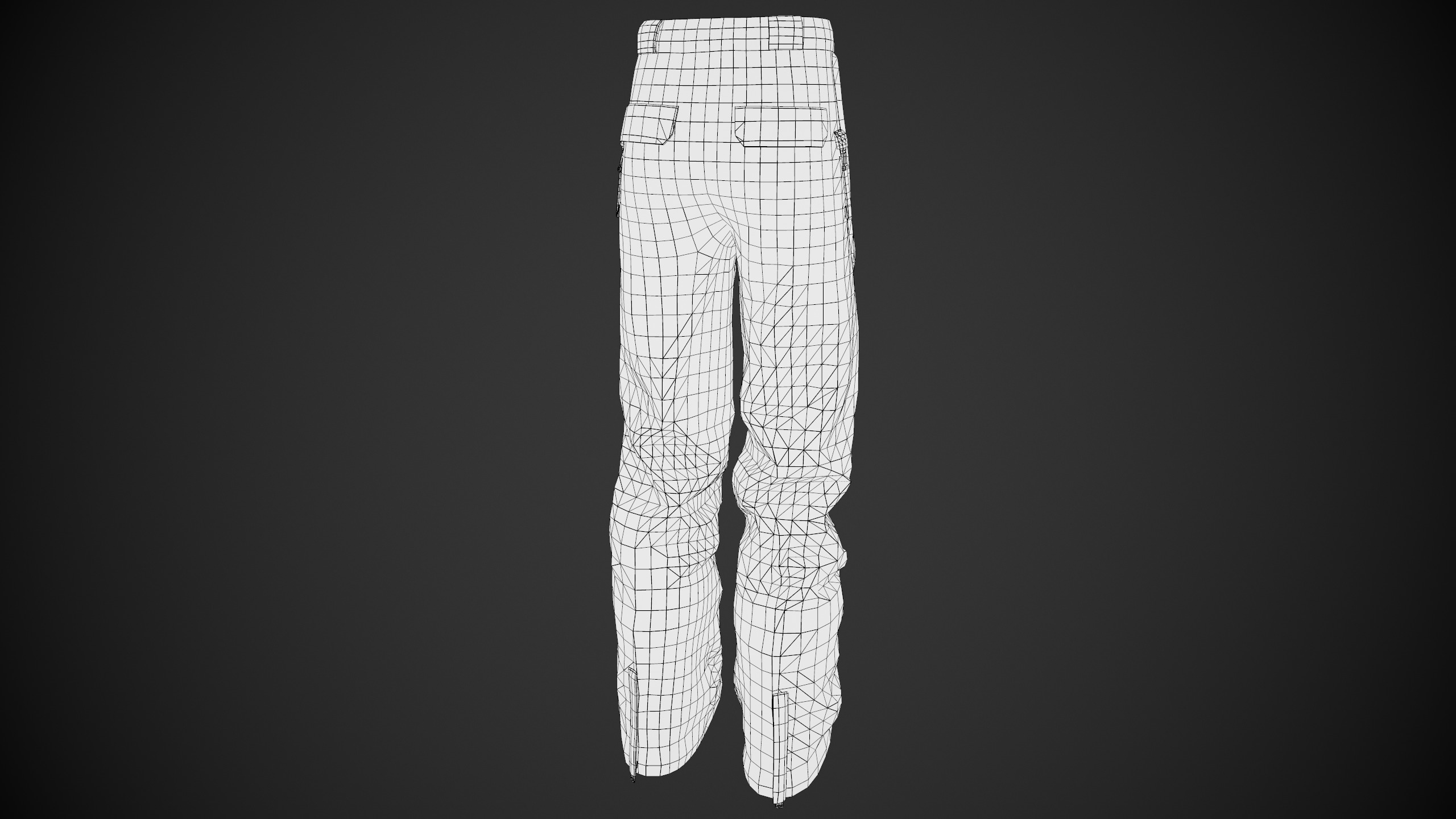 Red Snowboard Pants Style 3 Low-poly 3D model_16