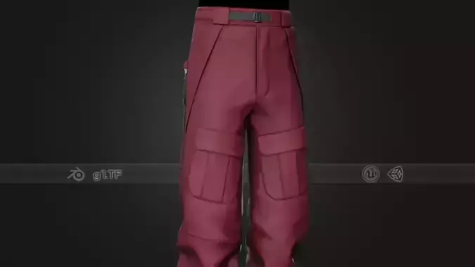 Red Snowboard Pants Style 3 