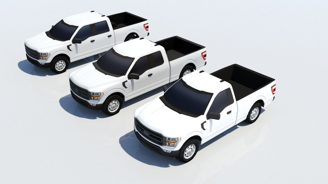 American US Pickup truck pack 3D Model Collection_10
