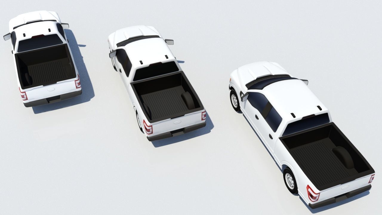 American US Pickup truck pack 3D Model Collection_9