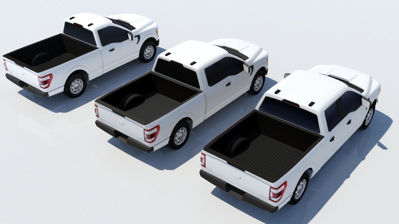 American US Pickup truck pack 3D Model Collection_6