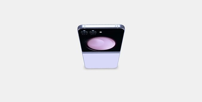 Samsung Galaxy ZFlip Lavender Low-poly 3D model