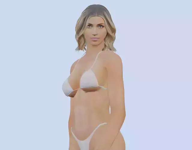 VR PBR FEMALE AVATAR CHARACTER MELODY 3D MODEL CHEAP PRICE Low-poly 3D model