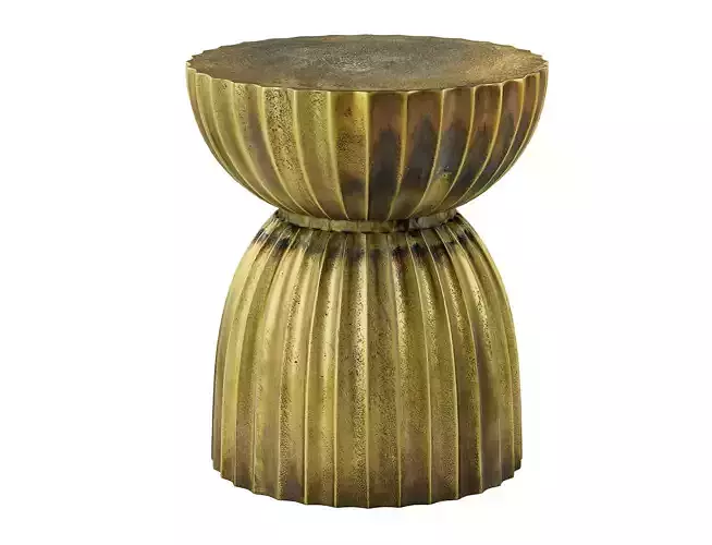Antique Brass Accent Table
