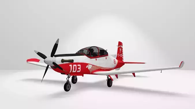 TUSAS Hurkus Aircraft 3D model