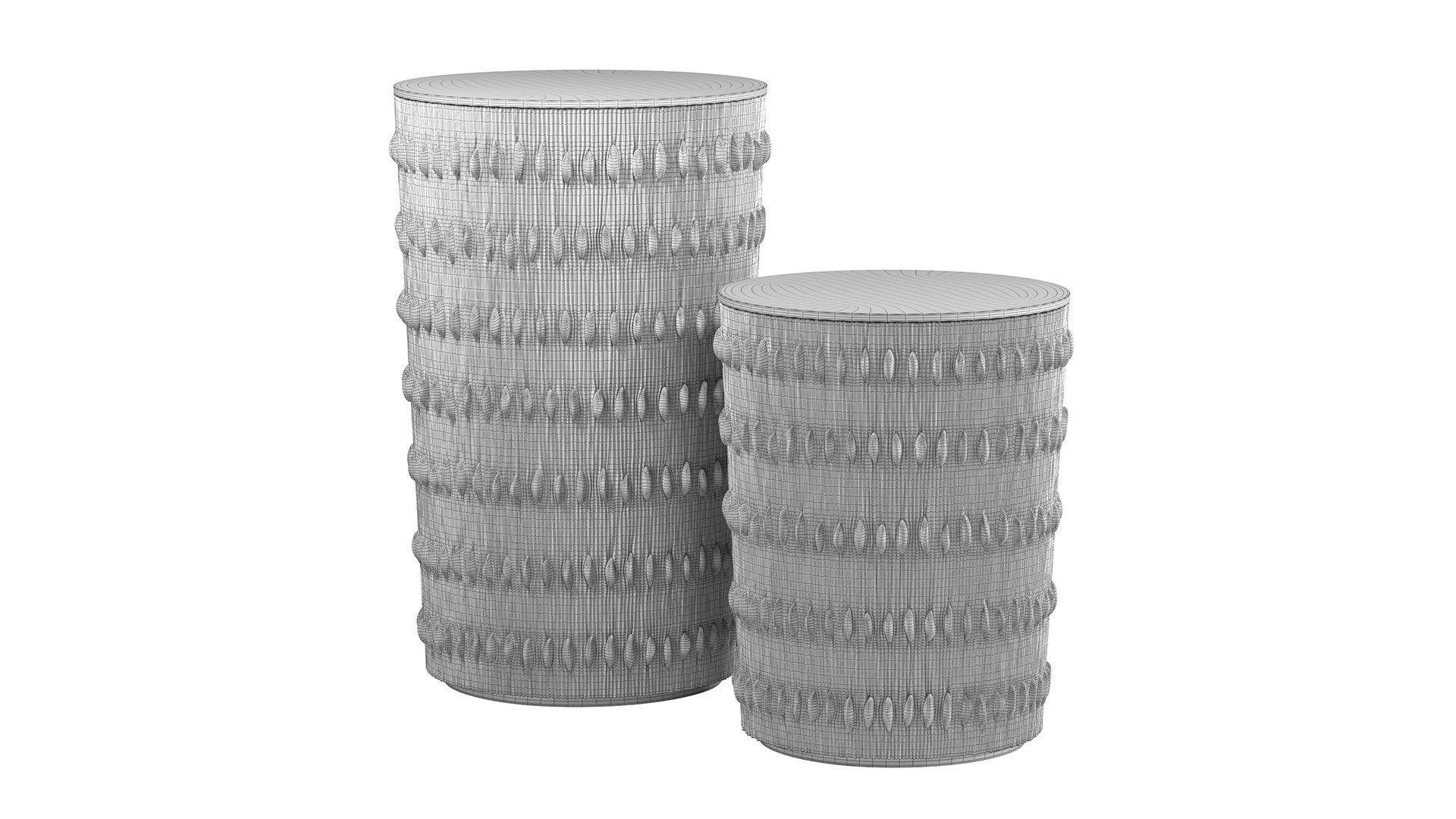 Ethnic Accent Table 3D model_2