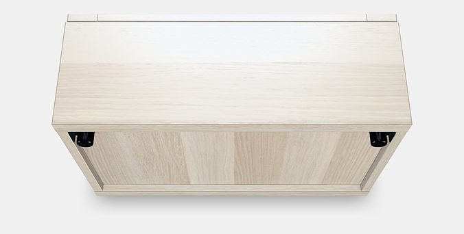 BESTA Shelf unit with glass door Low-poly 3D model