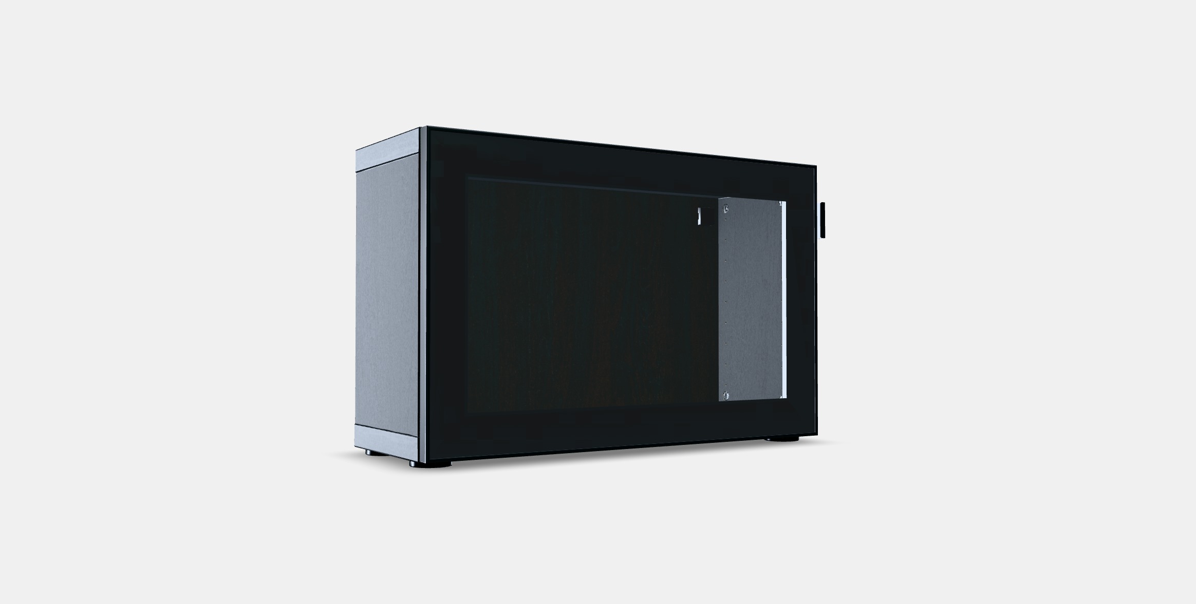 BESTA Shelf unit with glass door 3 Low-poly 3D model_2