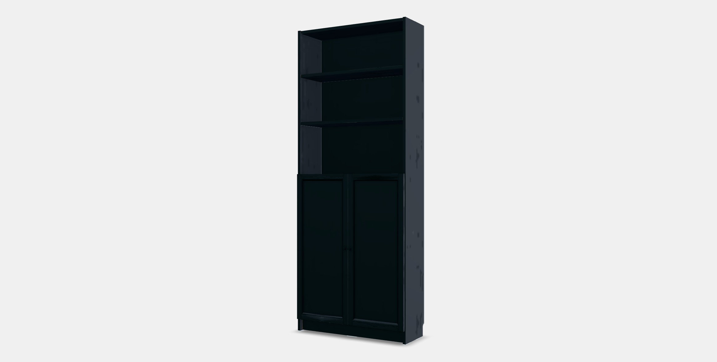 BILLY - OXBERG Bookcase with doors 1 Low-poly 3D model_12