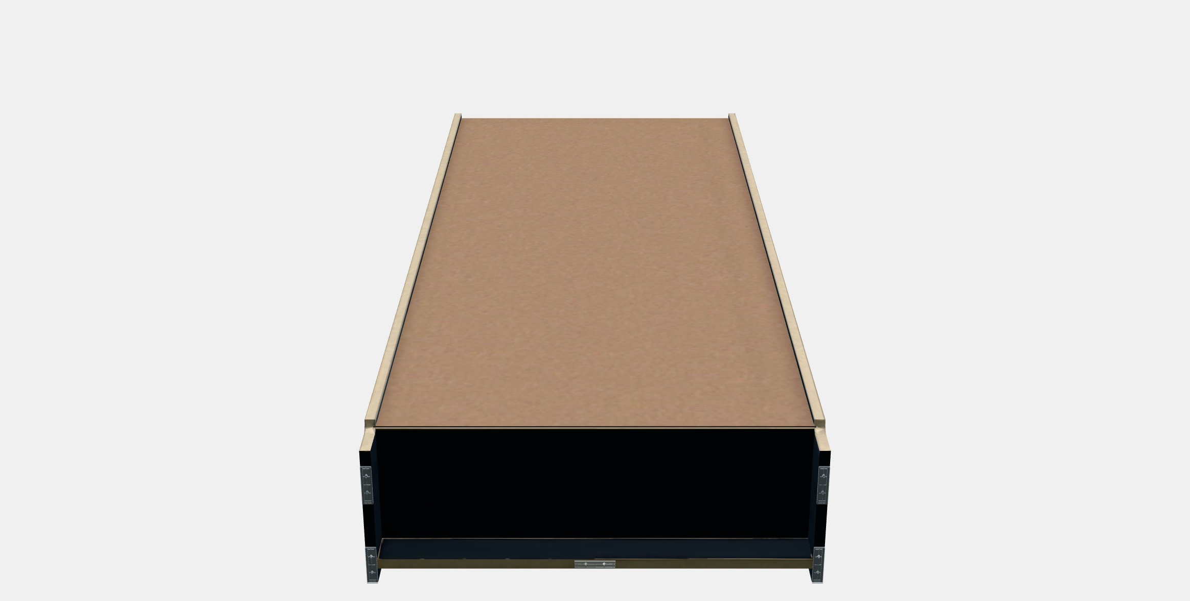 BILLY - OXBERG Bookcase with doors 1 Low-poly 3D model_8