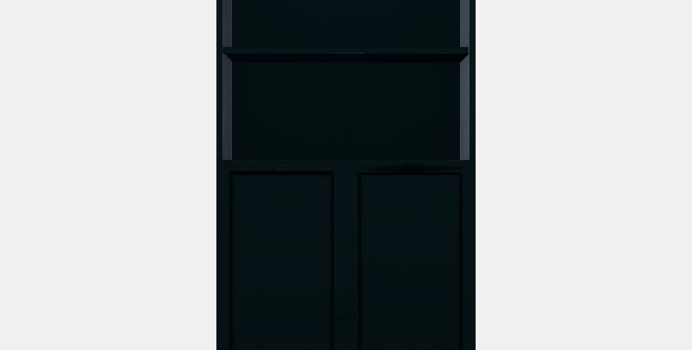 BILLY - OXBERG Bookcase with doors 1 Low-poly 3D model_11