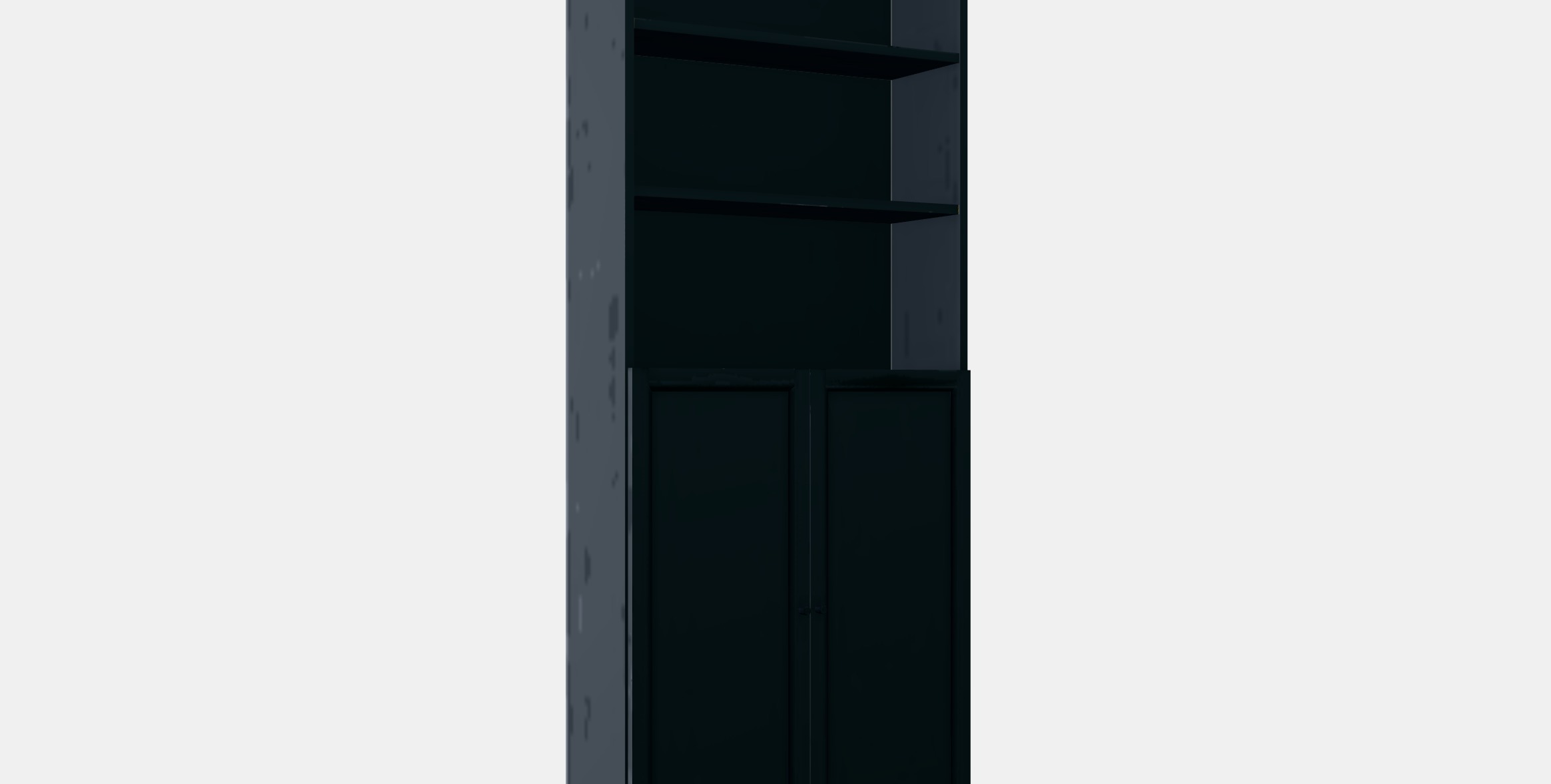 BILLY - OXBERG Bookcase with doors 1 Low-poly 3D model_9