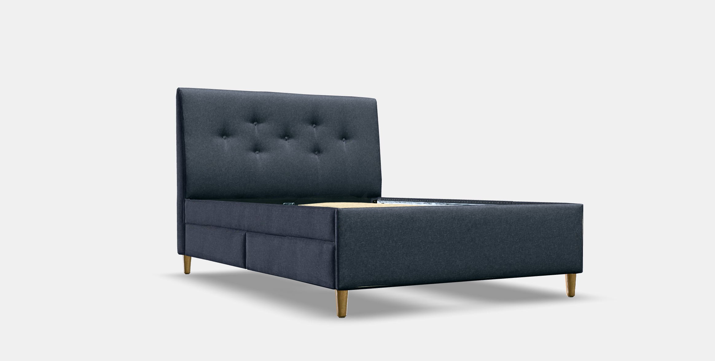 IDANAS Upholstered storage bed 2 Low-poly 3D model_10