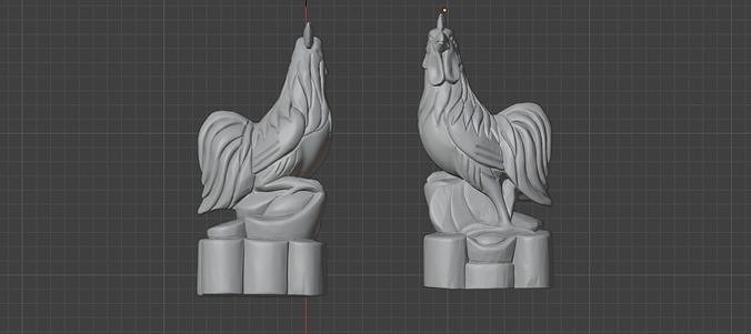 rooster free Free 3D print model