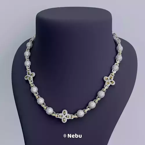 BALL CHAIN PEARCUT FLOWER