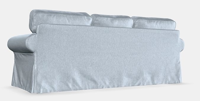 EKTORP 3-seat sofa Low-poly 3D model 5
