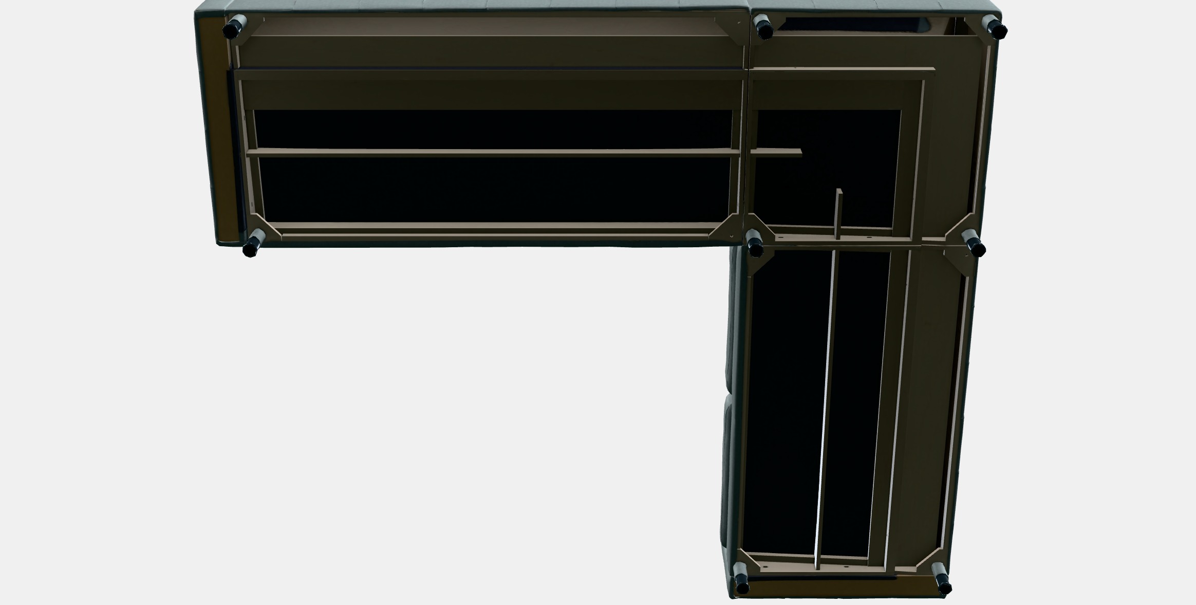 LANDSKRONA Corner sofa 5-seat 2 Low-poly 3D model_7