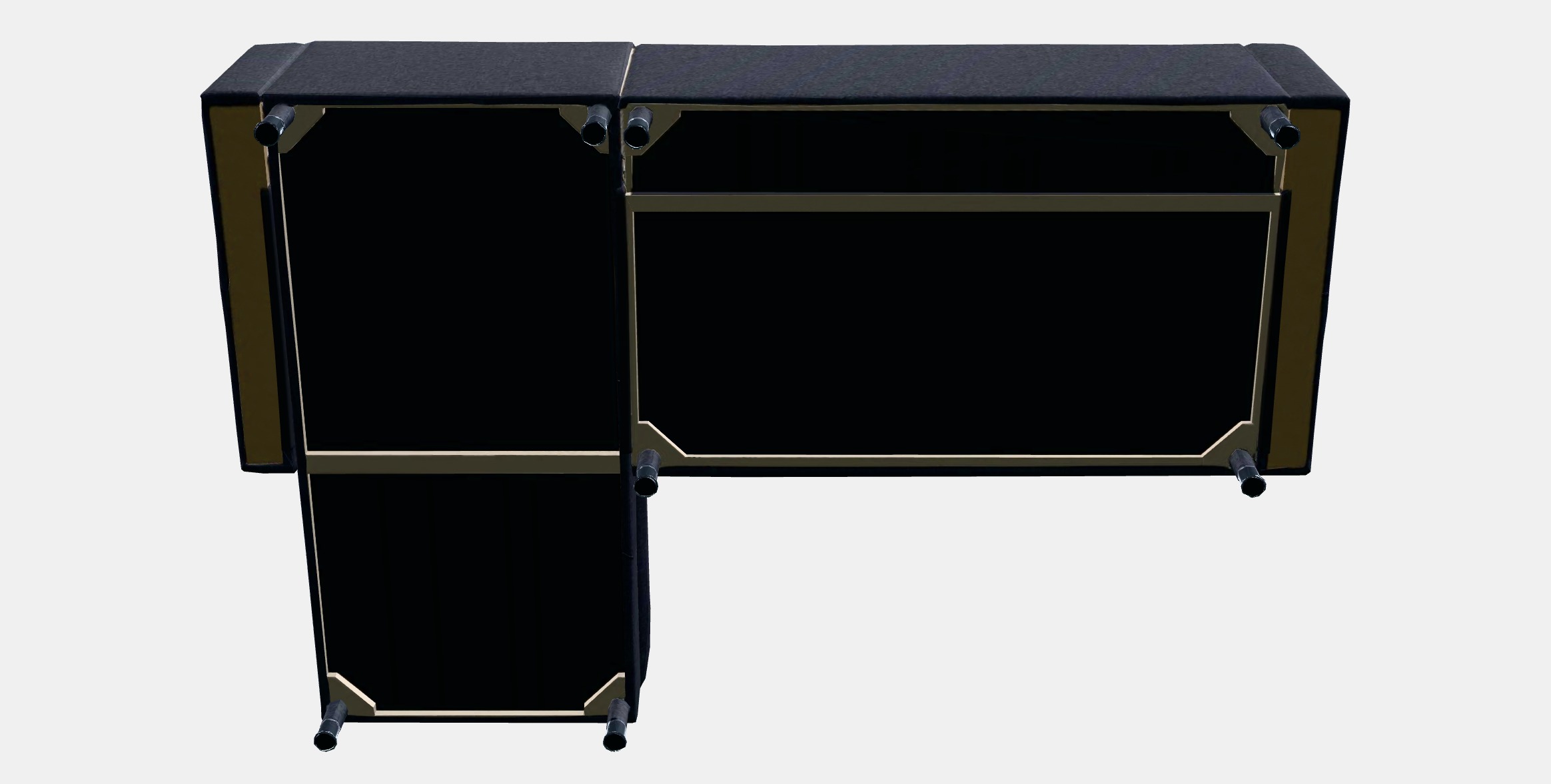 LANDSKRONA 3-seat sofa 10 Low-poly 3D model_6