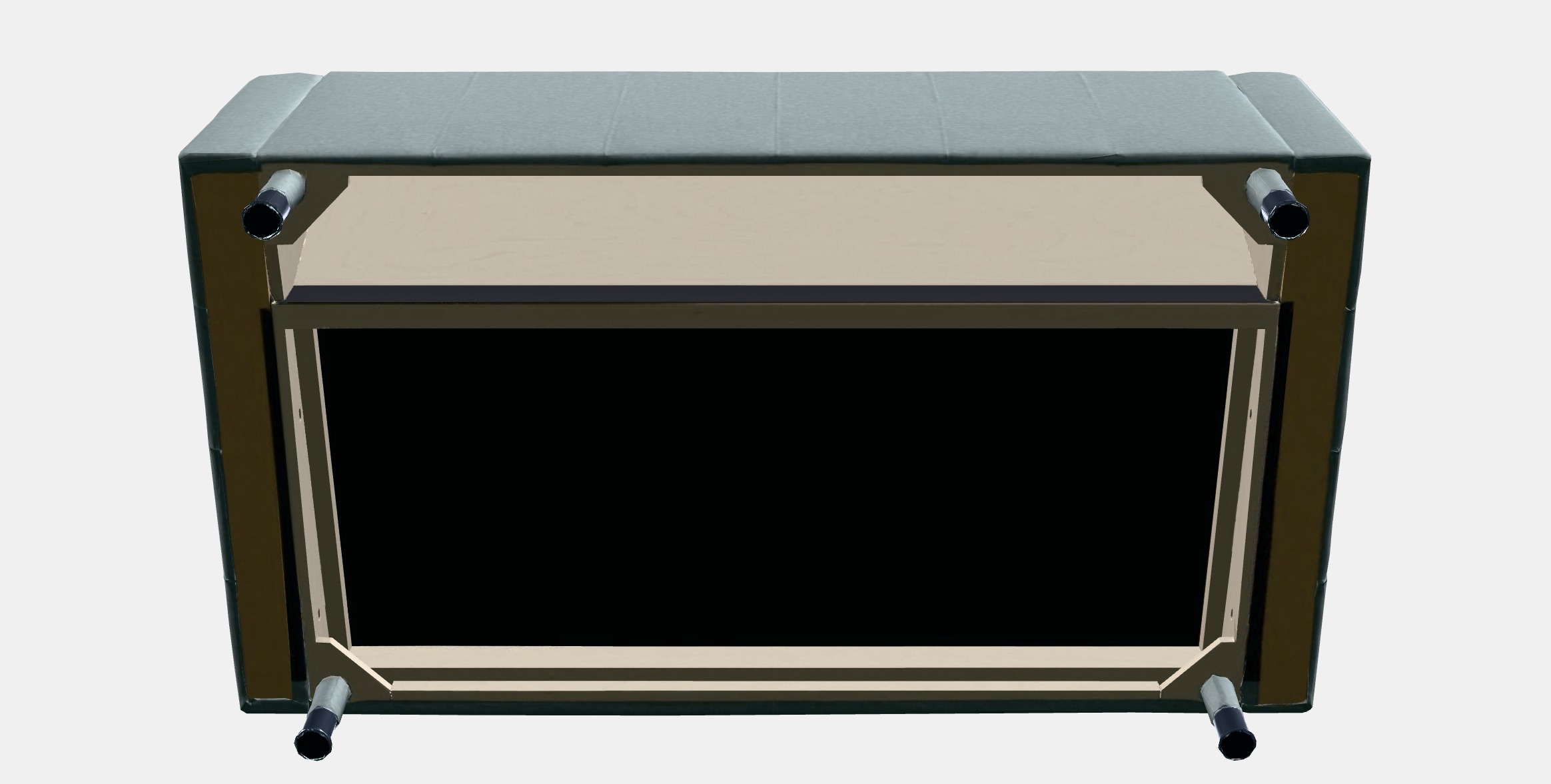 LANDSKRONA 2-seat sofa 3 Low-poly 3D model_7