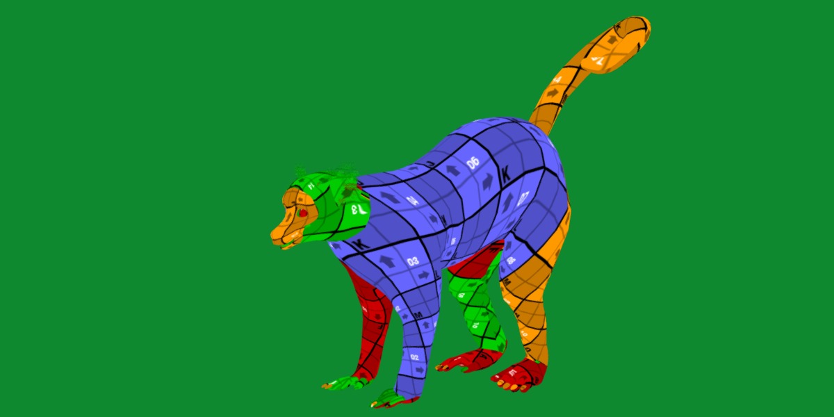 Ring Tailed Lemur Low-poly 3D model_23