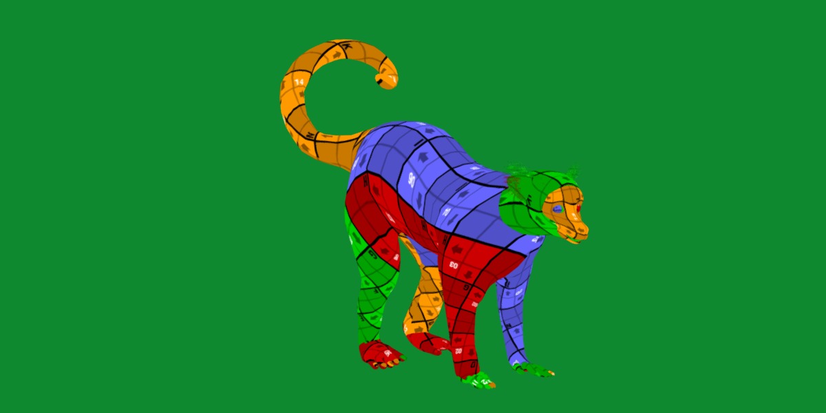 Ring Tailed Lemur Low-poly 3D model_24