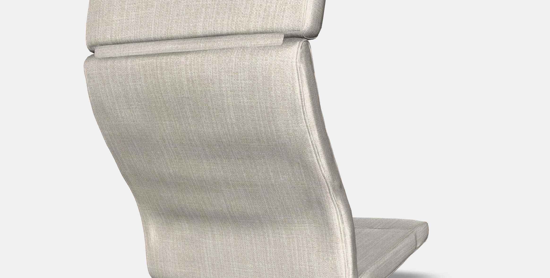 POANG Armchair cushion 4 Low-poly 3D model_5