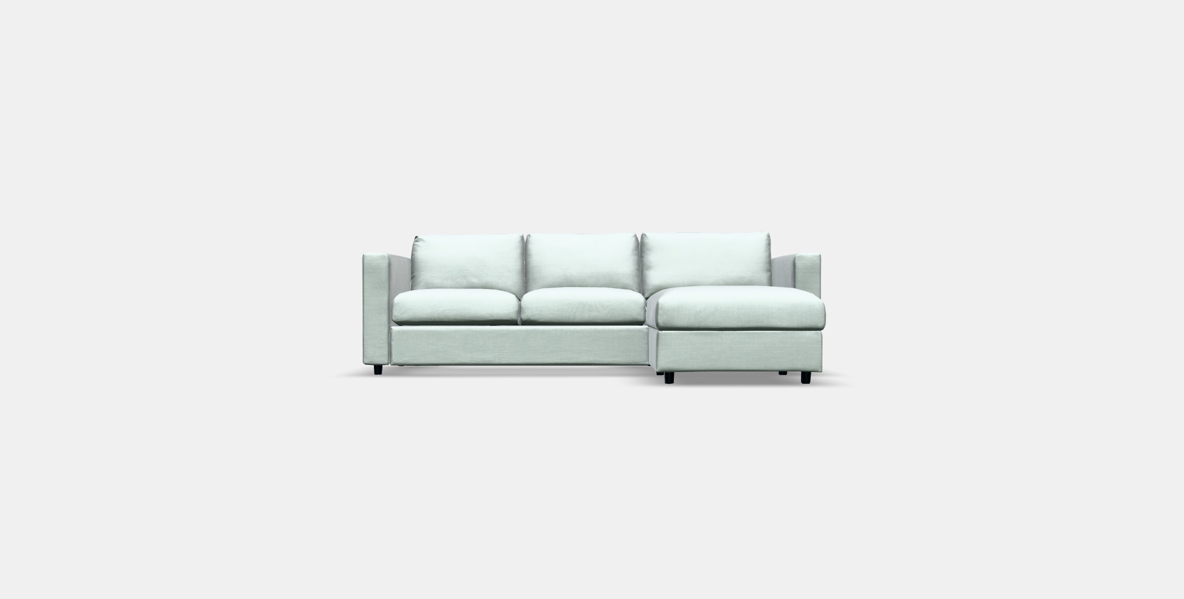 VIMLE Cover 3-seat sofa w chaise longue Low-poly 3D model_10