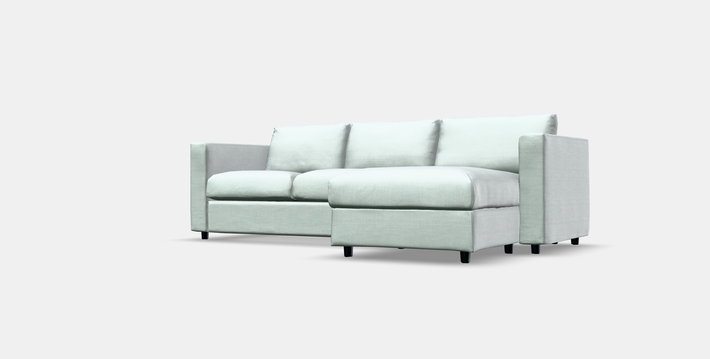 VIMLE Cover 3-seat sofa w chaise longue Low-poly 3D model_13