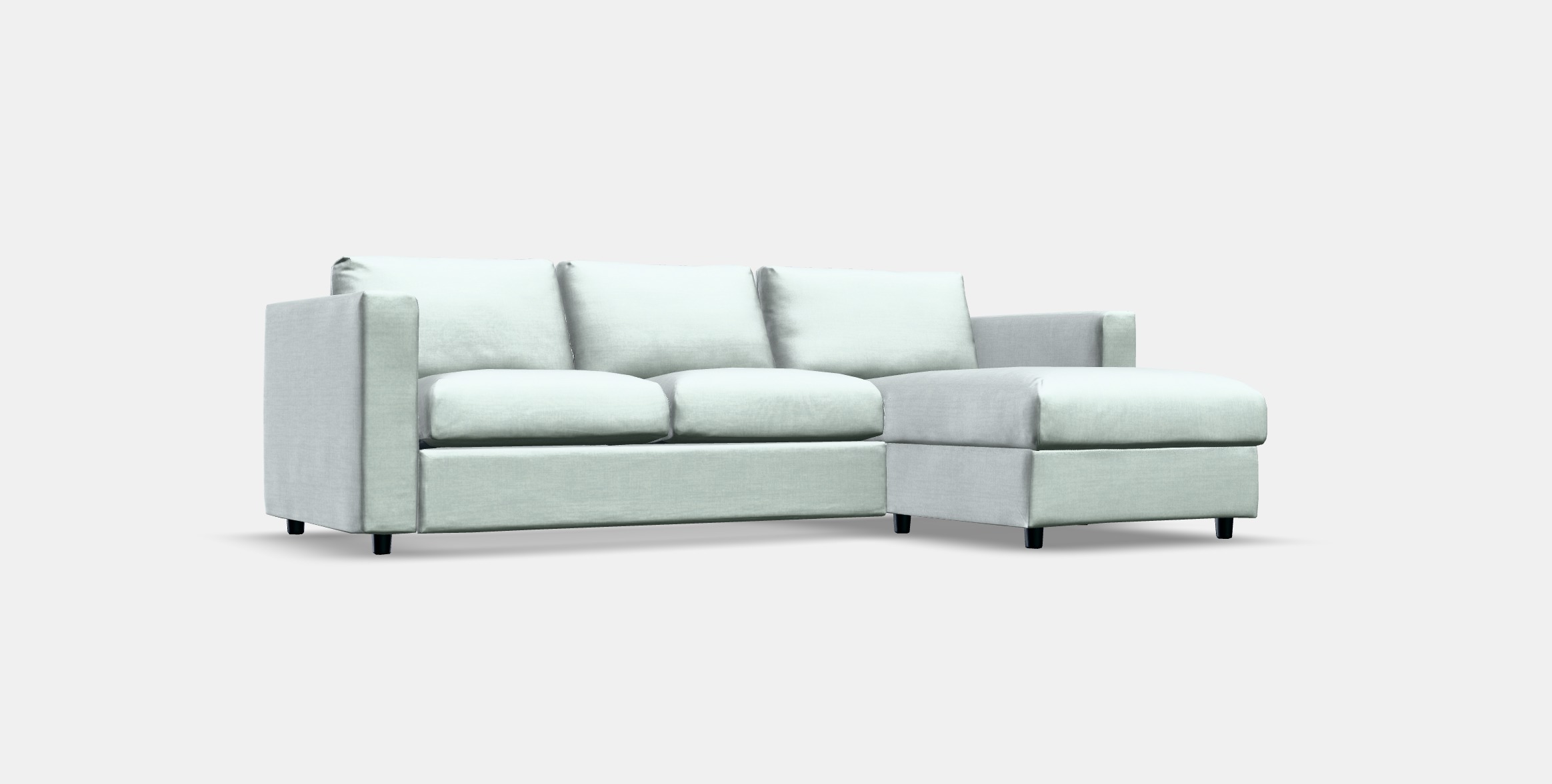 VIMLE Cover 3-seat sofa w chaise longue Low-poly 3D model_9