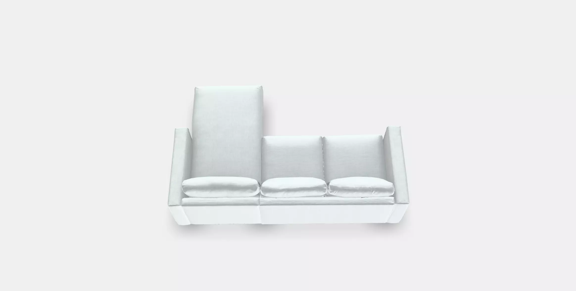 VIMLE Cover 3-seat sofa w chaise longue Low-poly 3D model_0