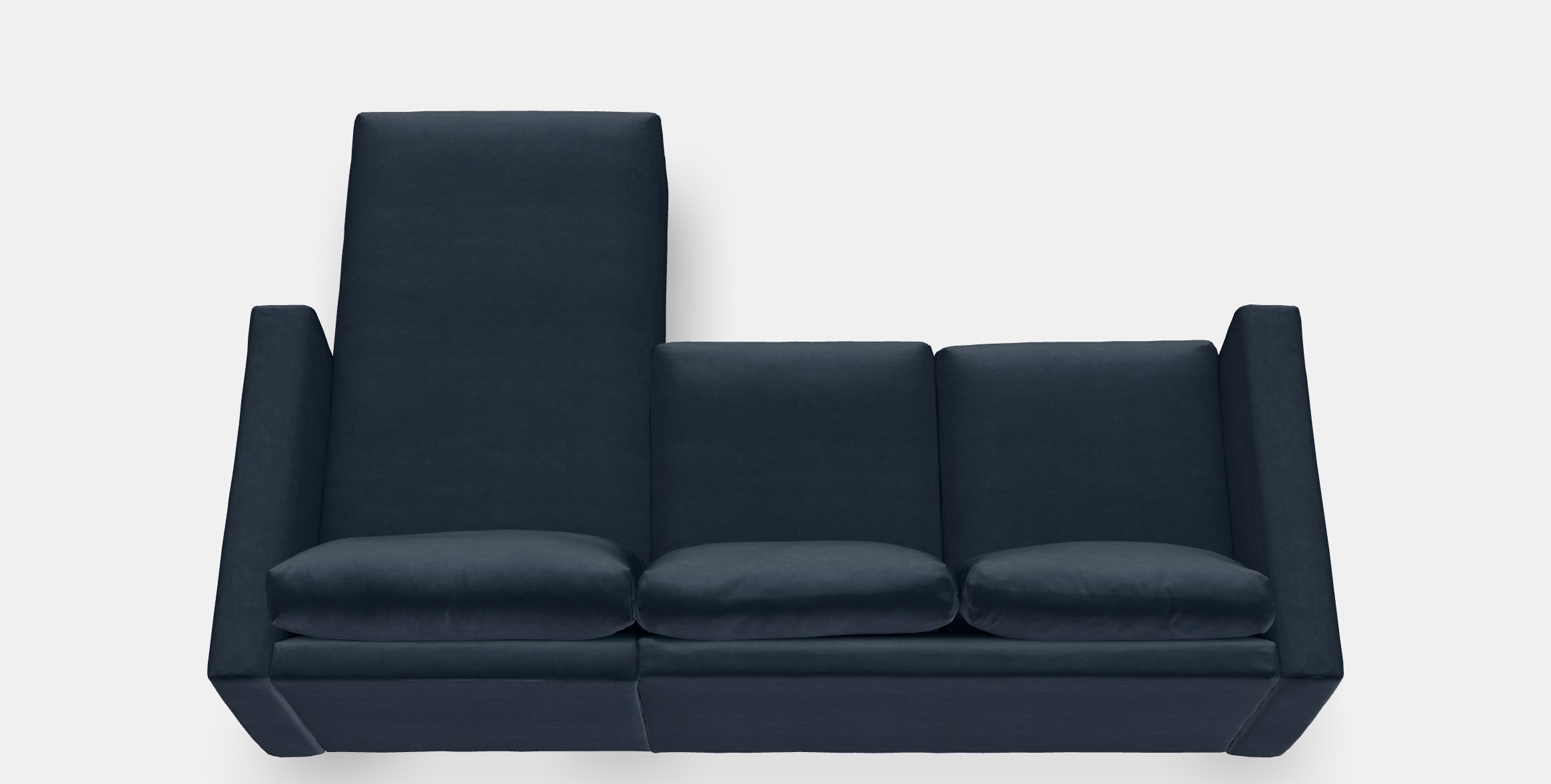 VIMLE Cover 3-seat sofa w chaise longue 1 Low-poly 3D model_4