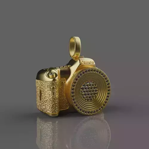 Canon Camera Hip Hop Diamond pendent