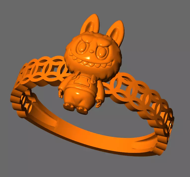 COIN RINGS LABUBU TOY CUTE N02 3D print model